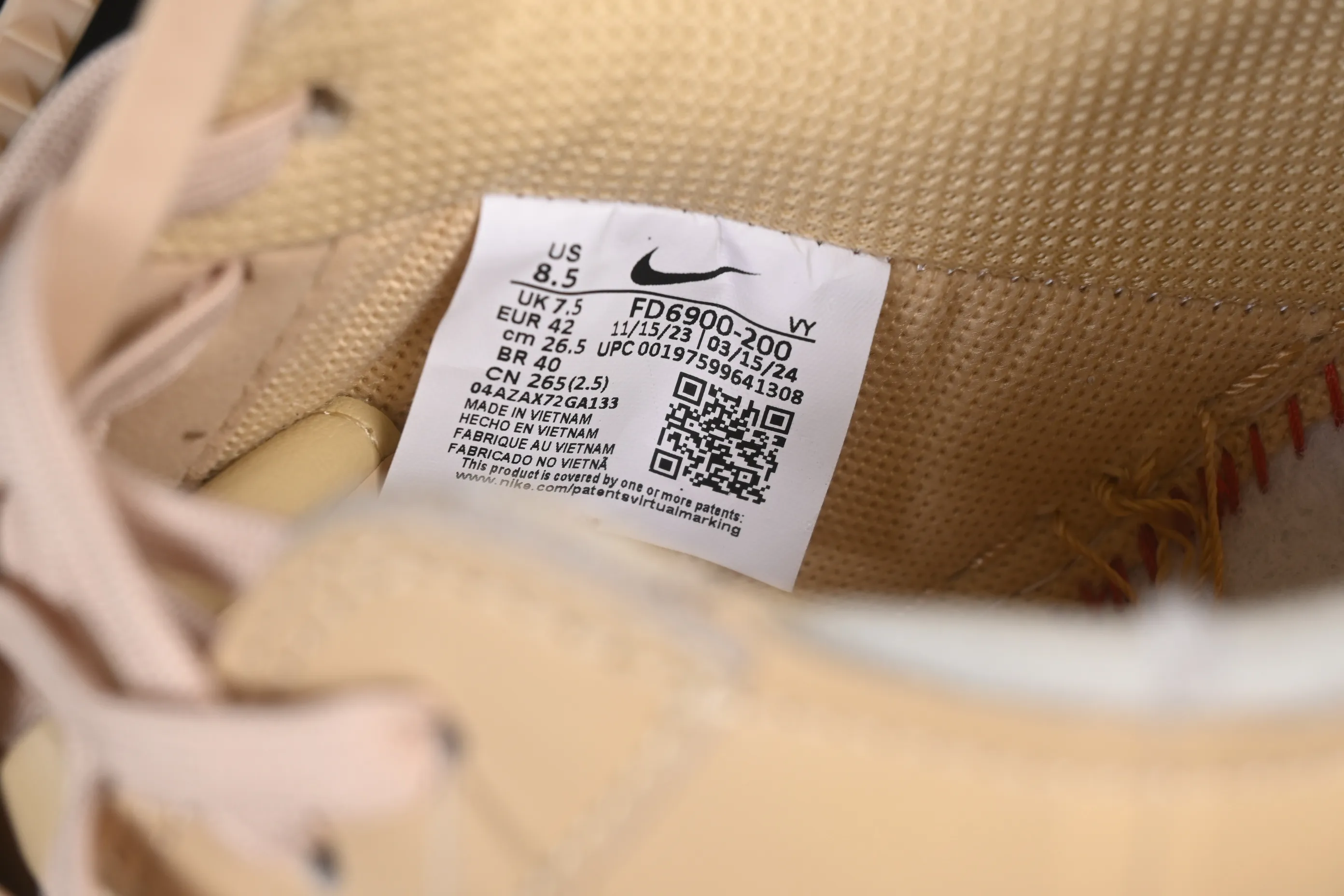 All categories Nk Air Force 1 Air Force Series Nk Air Force 1 Low Off-White x Nike Air Force 1 Low "Sesame" Sesame OW joint Air Force 1 low-top casual sneakers FD6900-200